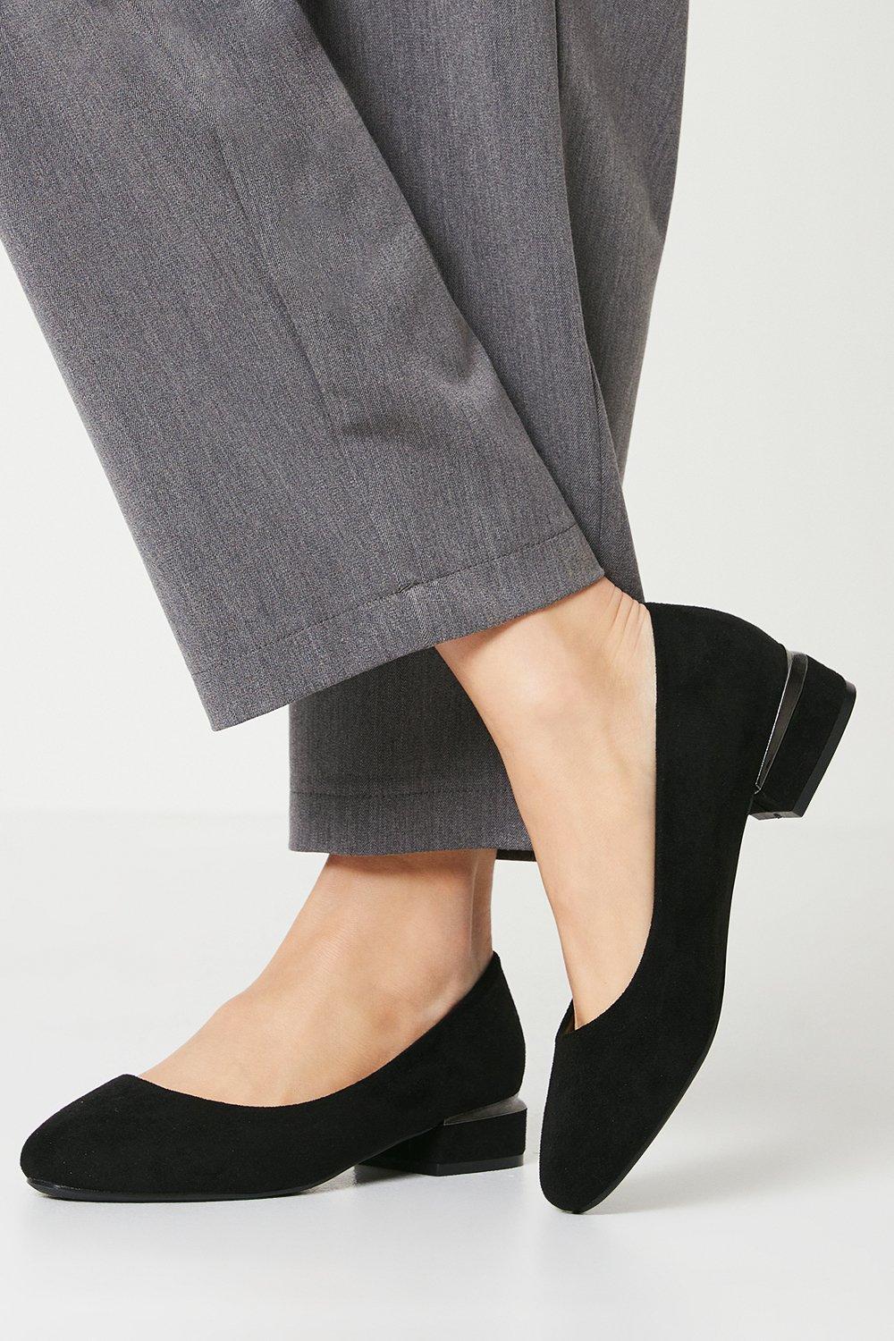 Low block heel sales flats